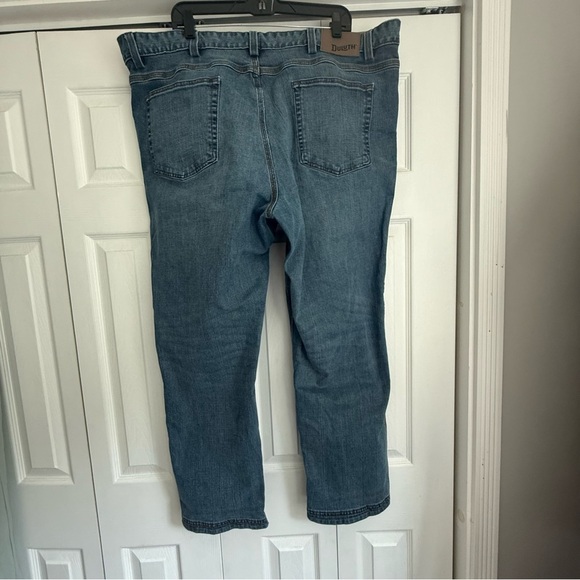 Duluth Trading Co Blue Relaxed Jeans for Everyday Comfort Flex Ballroom Jeans - Picture 2 of 7